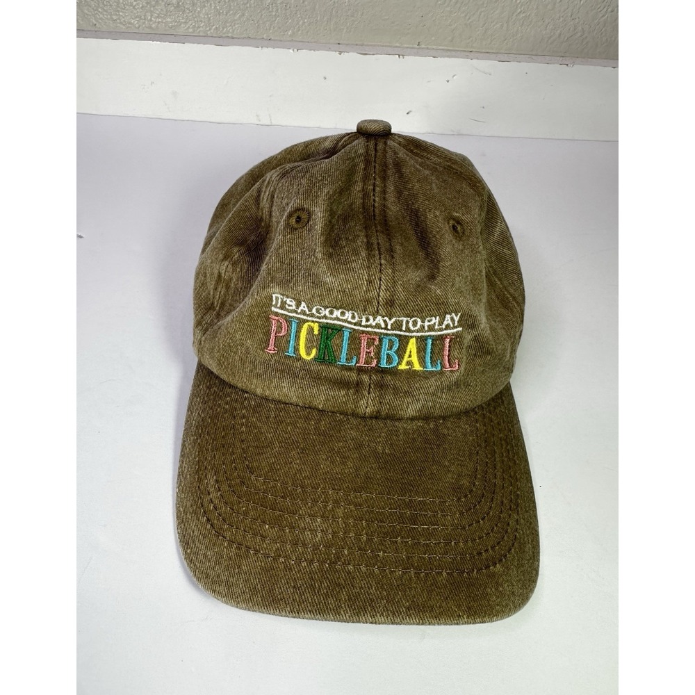 It's A Good Day To Play Pickleball Strapback Adjustable Cap Hat Cotton